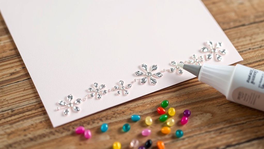 add sparkle to paper crafts