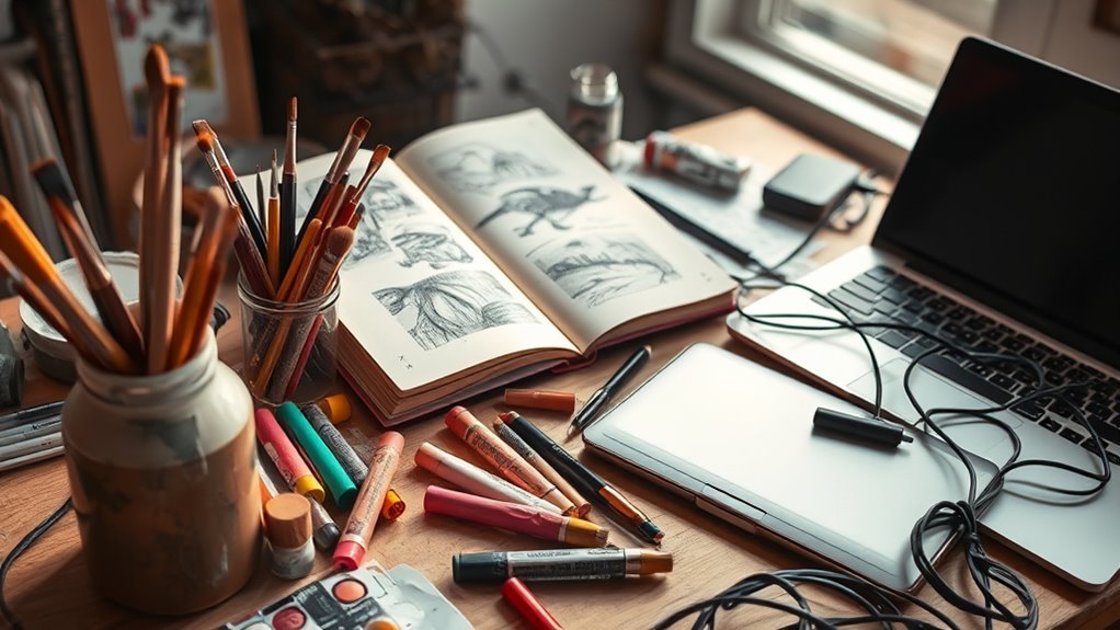 art supplies and tech expenses