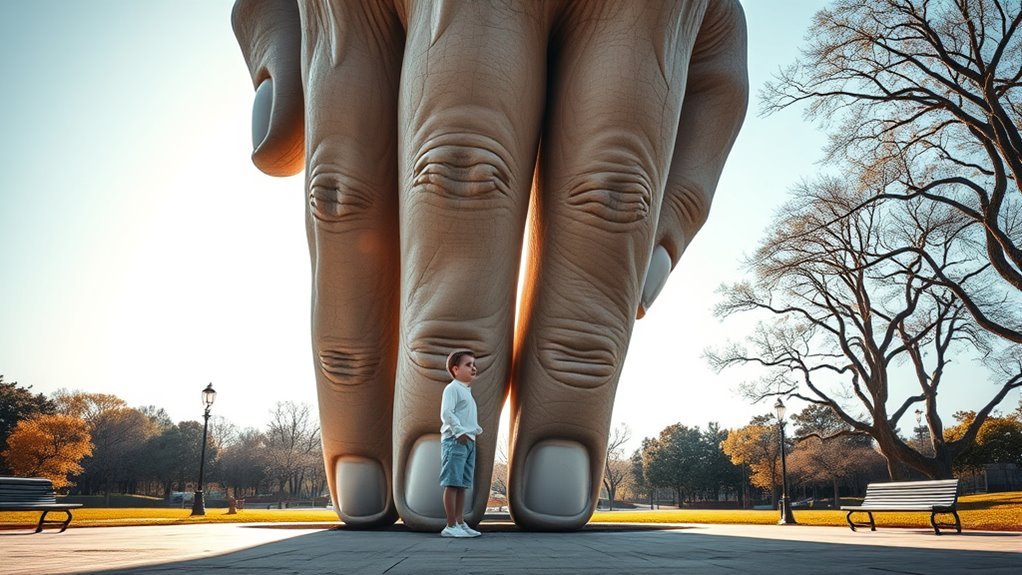 artists manipulate size perception