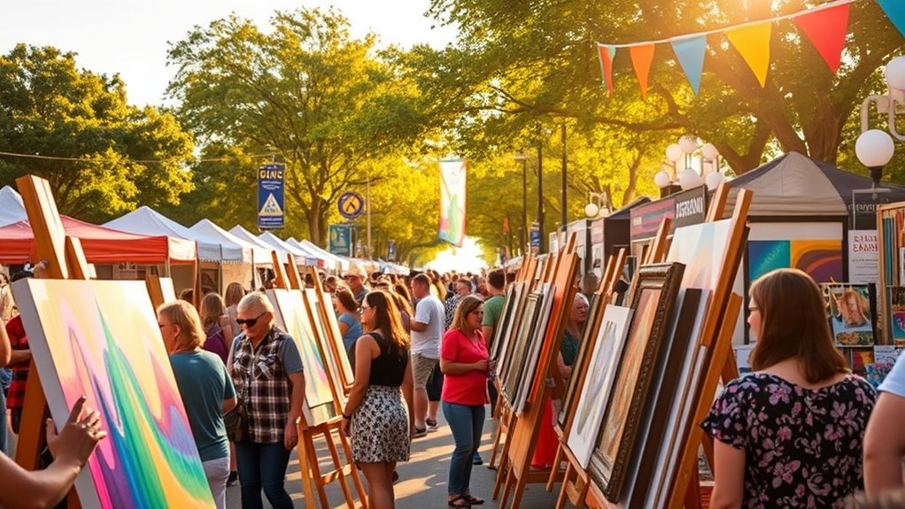 attend local art shows actively