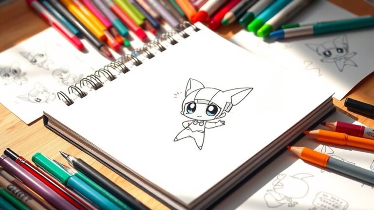cute tiny character drawings