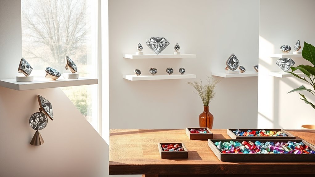 elegant diamond art display