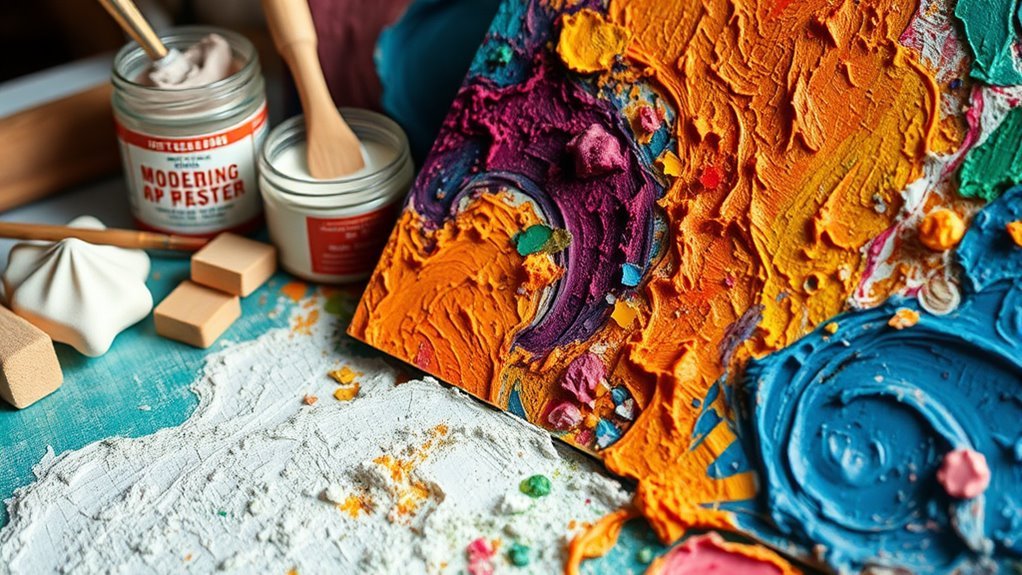 gather materials for textured art