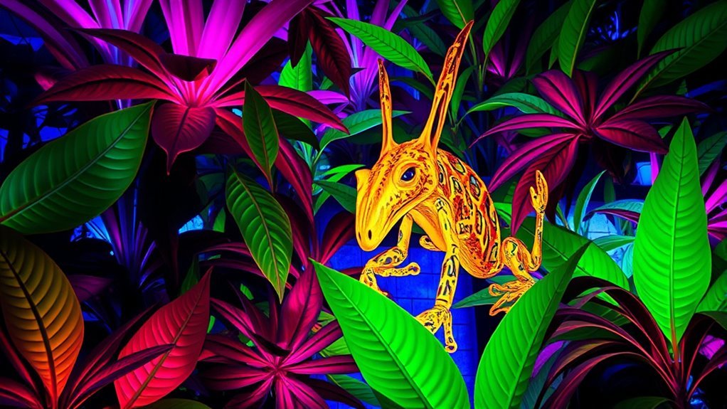 glowing surreal jungle landscape