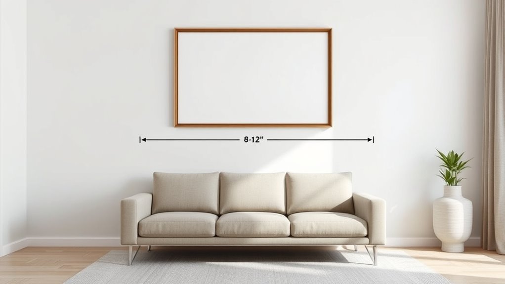 hang art above couch