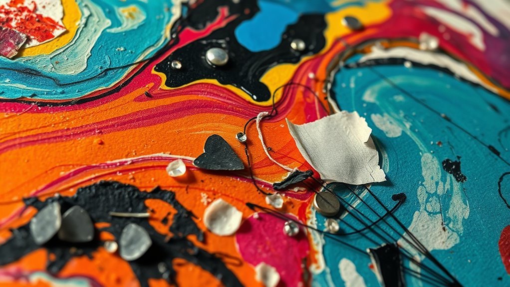layered textured art expressions