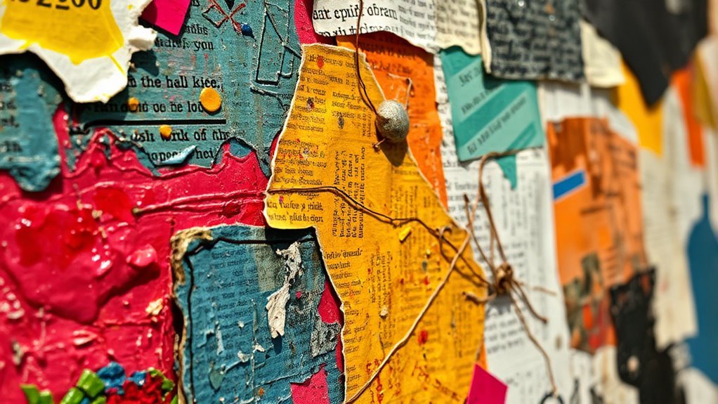 layered textured mixed media