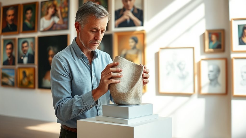 manages and displays art