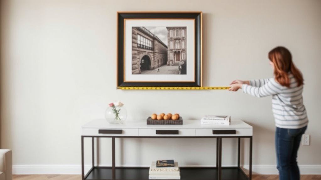 optimal art hanging height
