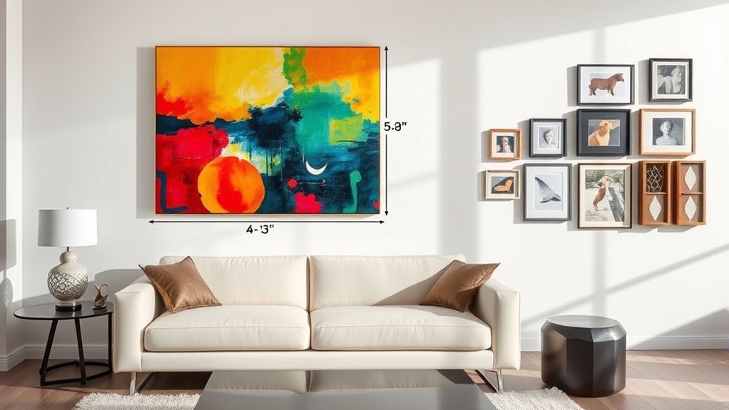 proper art hanging heights