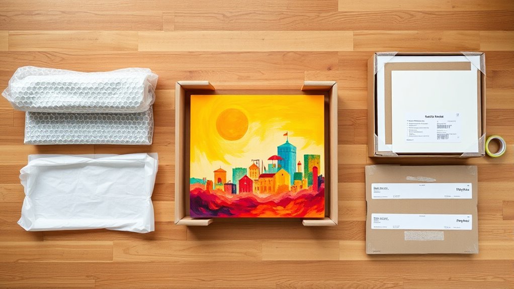 proper canvas art packing