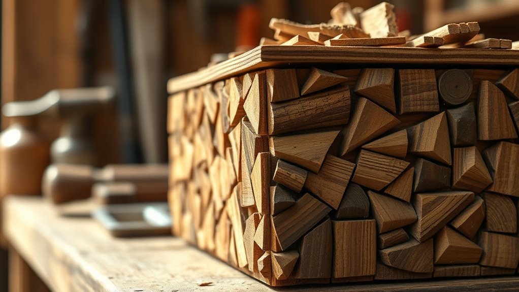 recycled wood intricate patterns