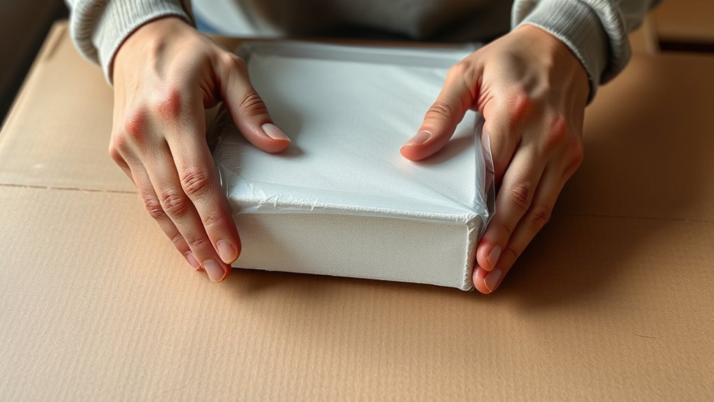 secure canvas with cardboard reinforcement