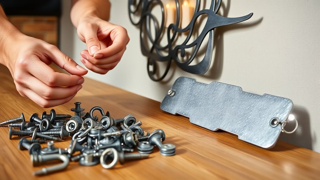securely hang metal art