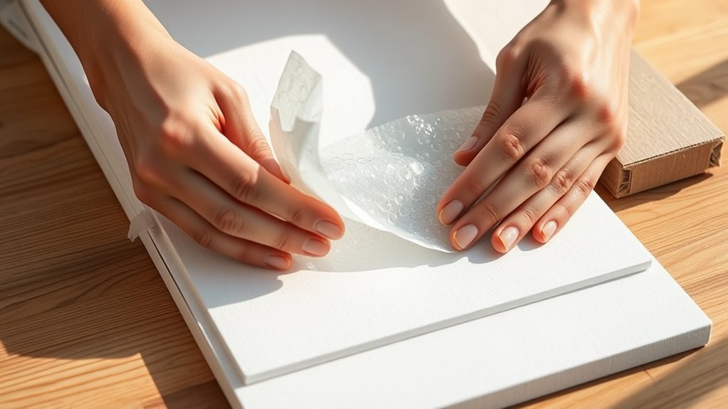 securely pack your canvas art