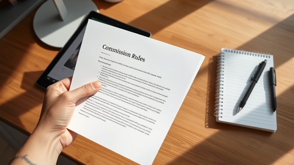 set clear commission policies