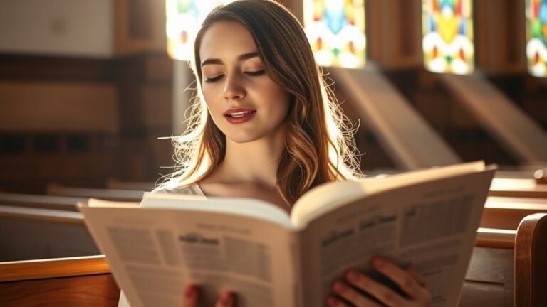 singing hymn in worship