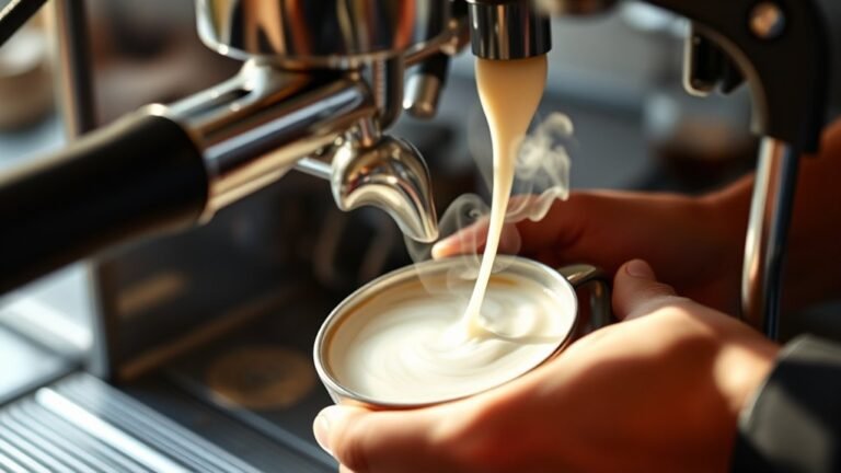 steaming milk for latte