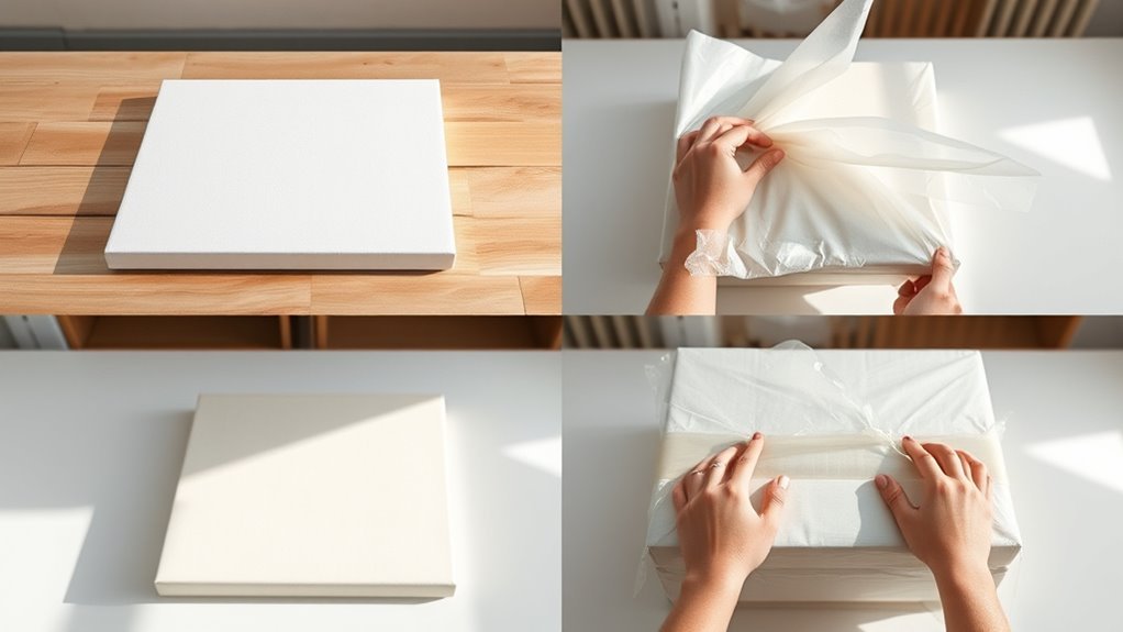 wrap canvas art easily
